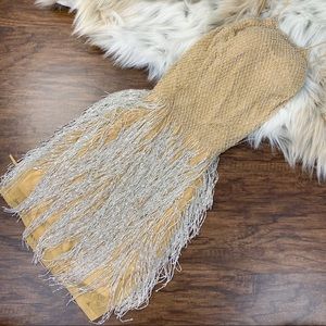 Primarevera Couture Nude and Silver Beaded Dress